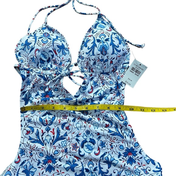 Abercrombie & Fitch one piece floral printed swimsuit with open back size M NWT - Picture 8 of 14
